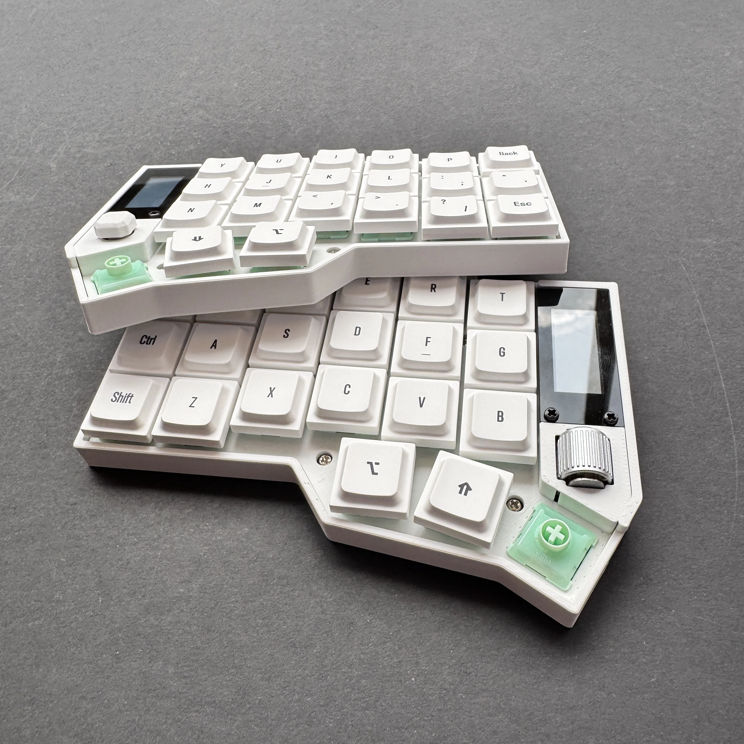 Corne-teclado mecánico dividido de perfil bajo 3X6, Compatible con interruptor Kailh Choc V1 V2, Kit de intercambio en caliente, pantalla de Joystick 001roller ZMK - imagen 5