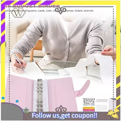 Nueva carpeta de presupuesto A6 con sobres con cremallera, libro planificador de presupuesto, organizador de ahorro de dinero, sobres de efectivo para presupuesto