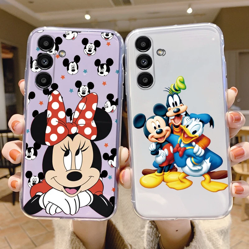 Funda protectora para teléfono Samsung Galaxy A24 4G, carcasa transparente de silicona suave, Mickey, Minnie Mouse, Anime