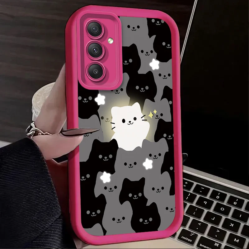 Funda bonita de pareja de gatos para Samsung Galaxy A55 A25 A35 A15 A16 A06 A05S A24 A13 A23 A12 A22 A32 A52 A71 A51 4G, funda de silicona - imagen 5