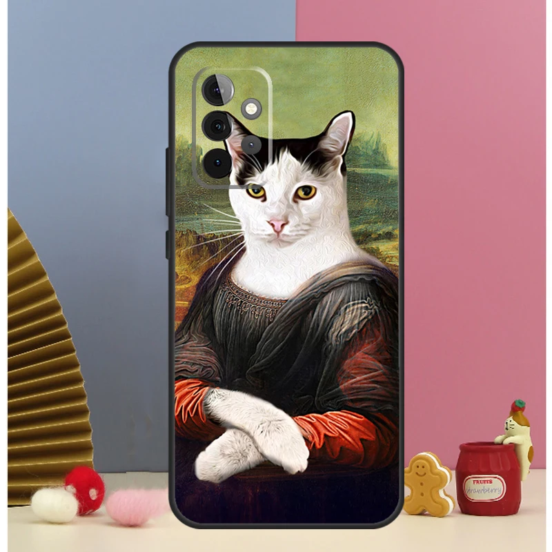 Funda de estética de Arte de gato divertido para Samsung Galaxy, A54, A34, A24, A14, A51, A71, A12, A32, A52, A72, A13, A33, A53, A25, A15 - imagen 2