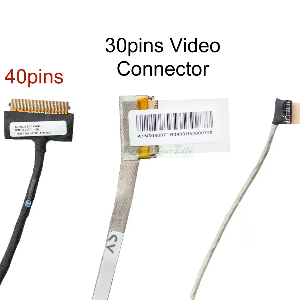 Cable de pantalla LCD LVDS para MSI GL62 GL62M GL62V GP62 MS16J3 MS16J5 LED EDP 30 pines conector de Video K1N 3040071 H39 nuevo - imagen 2