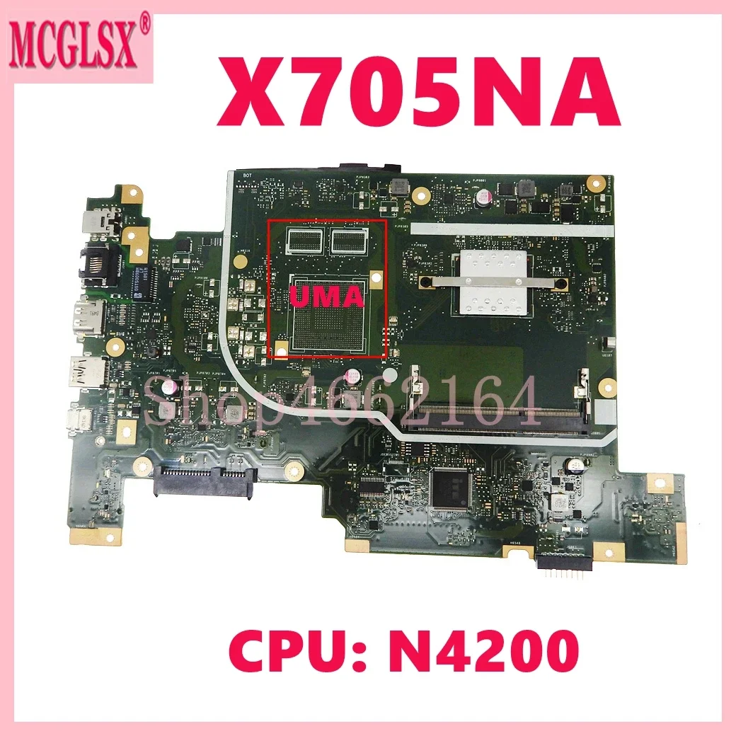 Placa base para portátil X705NA con CPU N4200 para placa base de ordenador portátil ASUS X705NA X705N X705NC 100% probado OK - imagen 3