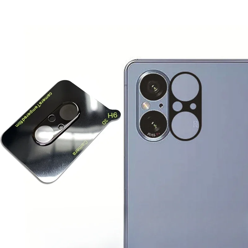 Funda de lente de cámara 3D para Sony Xperia 5 V 1V Protector de cámara de vidrio templado trasero para Xperia 1 V Xperia5V película de anillo de lente