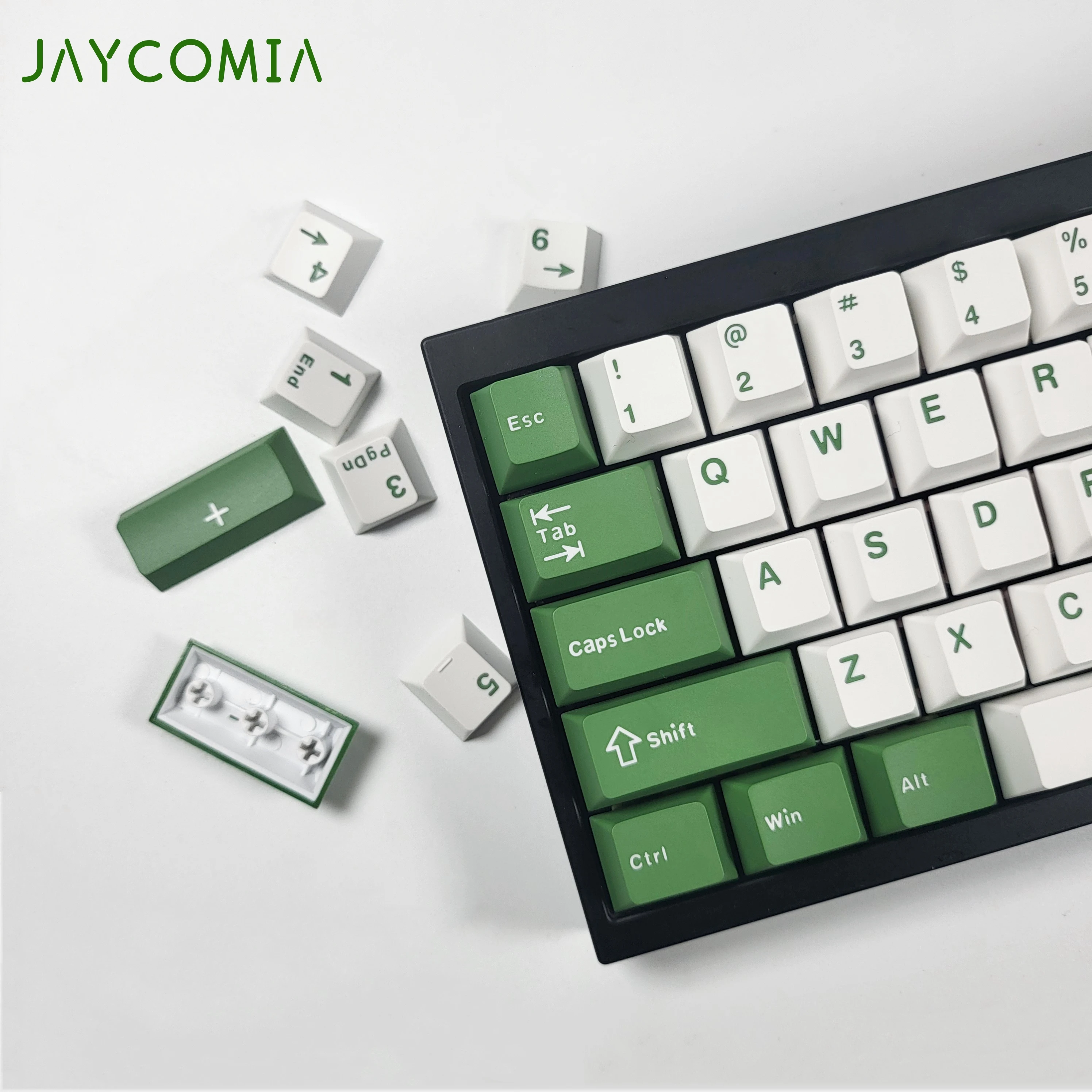 GMK-teclas PBT de color verde queso, perfil de cereza, 126 teclas, juego grande, teclas de diseño ISO para teclado mecánico para jugar, GMK75 Wooting - imagen 5
