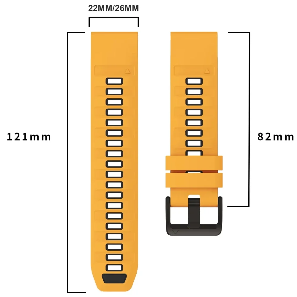 Correa de silicona QuickFit de 22mm y 26mm para Garmin Fenix 8 E 7X 7 Pro Solar/6X/Epix/Forerunner 965/Instinct 2X/Enduro 3 banda oficial - imagen 5