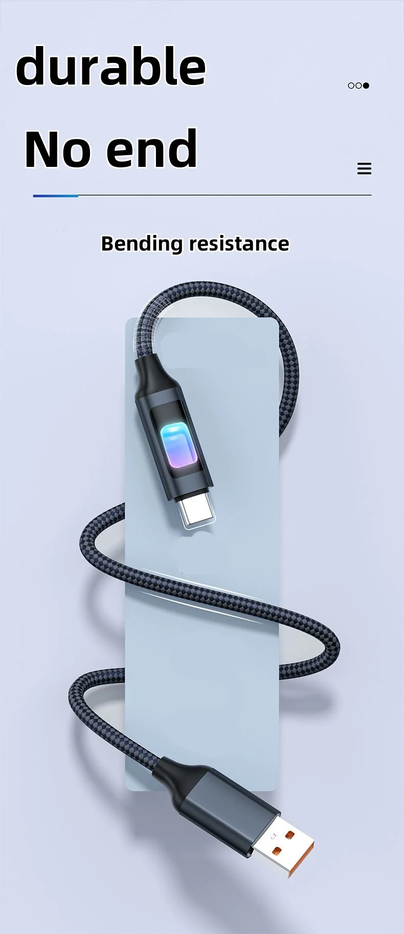 Cable USB a tipo C de 100W, Cable de carga súper rápida para teléfono, Cable de datos iPhone15/16 de 100W para Huawei xiaomi Oppo Vivo - imagen 3