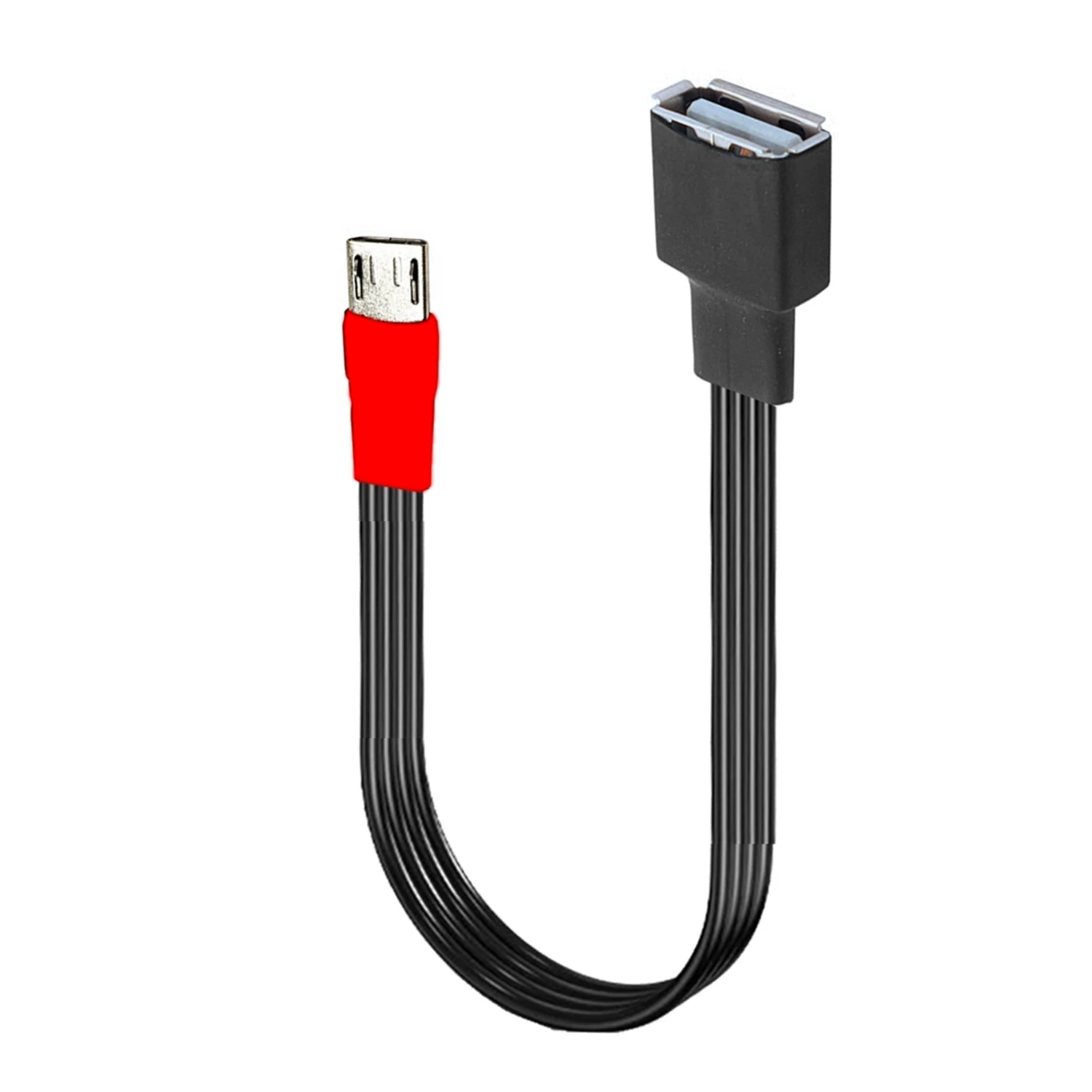 Cable USB micro plano a OTG adecuado para teléfonos y computadoras con función en adaptador micro usb macho a USB 2.0 hembra a 90 grados - imagen 2