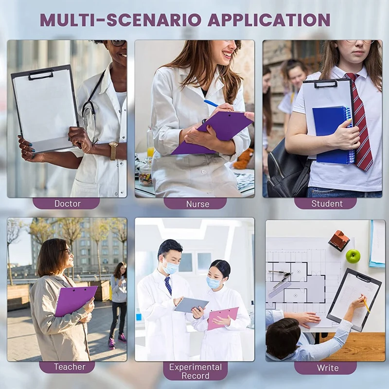 HOT-2 paquetes de portapapeles plegable de enfermería con portalápices, portapapeles plegable de tamaño de bolsillo para estudiantes de enfermería - imagen 5