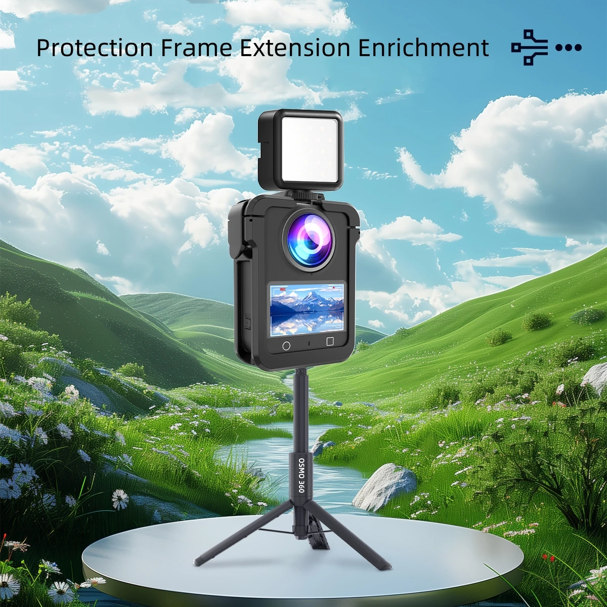 Funda protectora magnética con marco de plástico de liberación rápida para accesorios de cámara DJI OMSO 360 - imagen 4