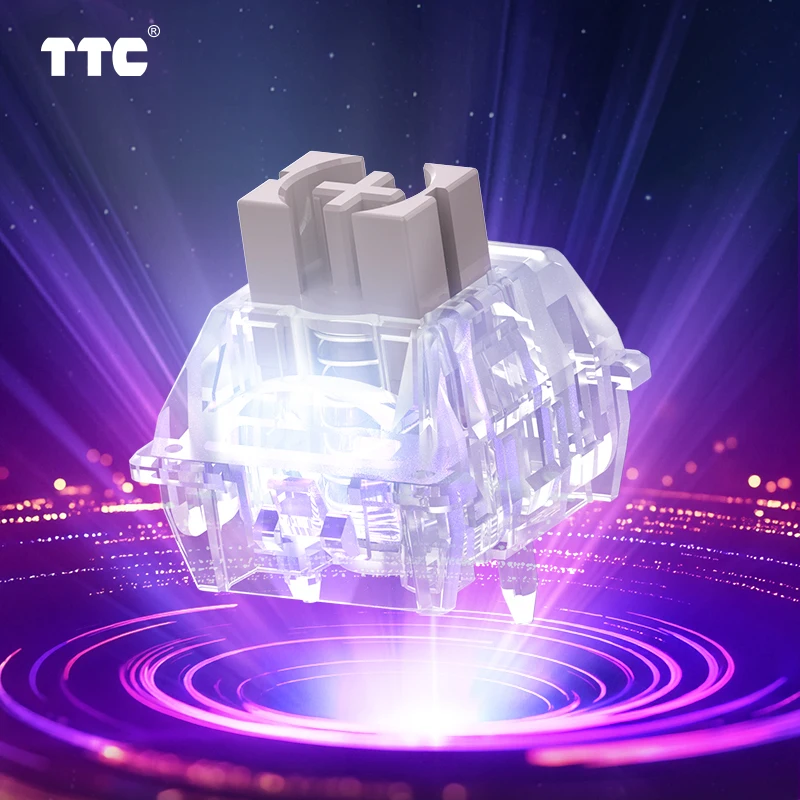 TTC Heavenly King Eje magnético RGB Edición Esports Carcasa totalmente transparente Estructura elástica suave ilimitada transparente Q Bounce - imagen 3