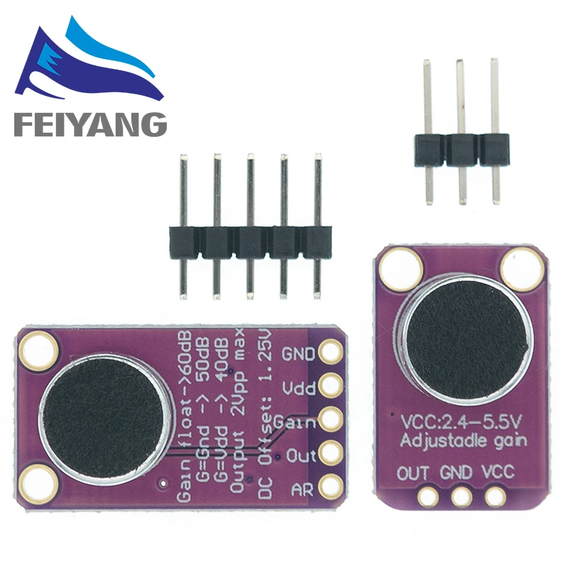 Placa amplificadora AGC de micrófono MAX9814, módulo sensor de sonido, Control de ganancia automático, ataque para Arduino MAX4466, placa PCB, Kit Diy