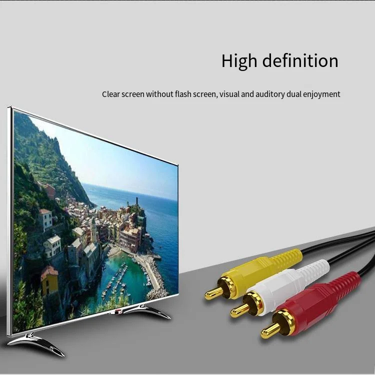 Cable macho 3RCA: cable de expansión AV, cable de enchufe, TV, adaptador de vídeo DVD para transmisión de audio y vídeo - imagen 4