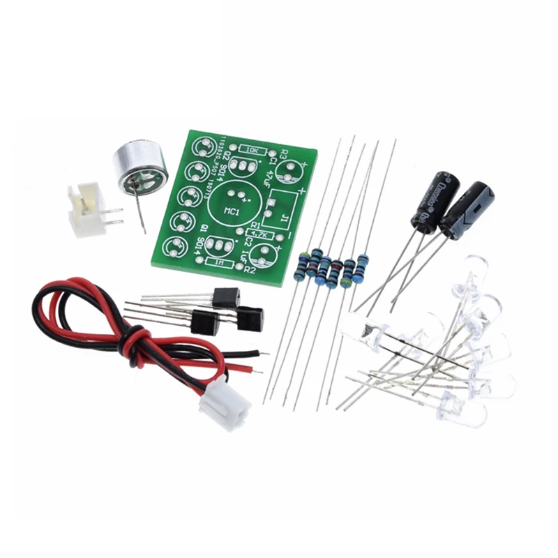 Kit divertido electrónico con Control de voz, lámpara de melodía LED, Suite de producción DIY, Kits electrónicos de aprendizaje, laboratorio PCB - imagen 5