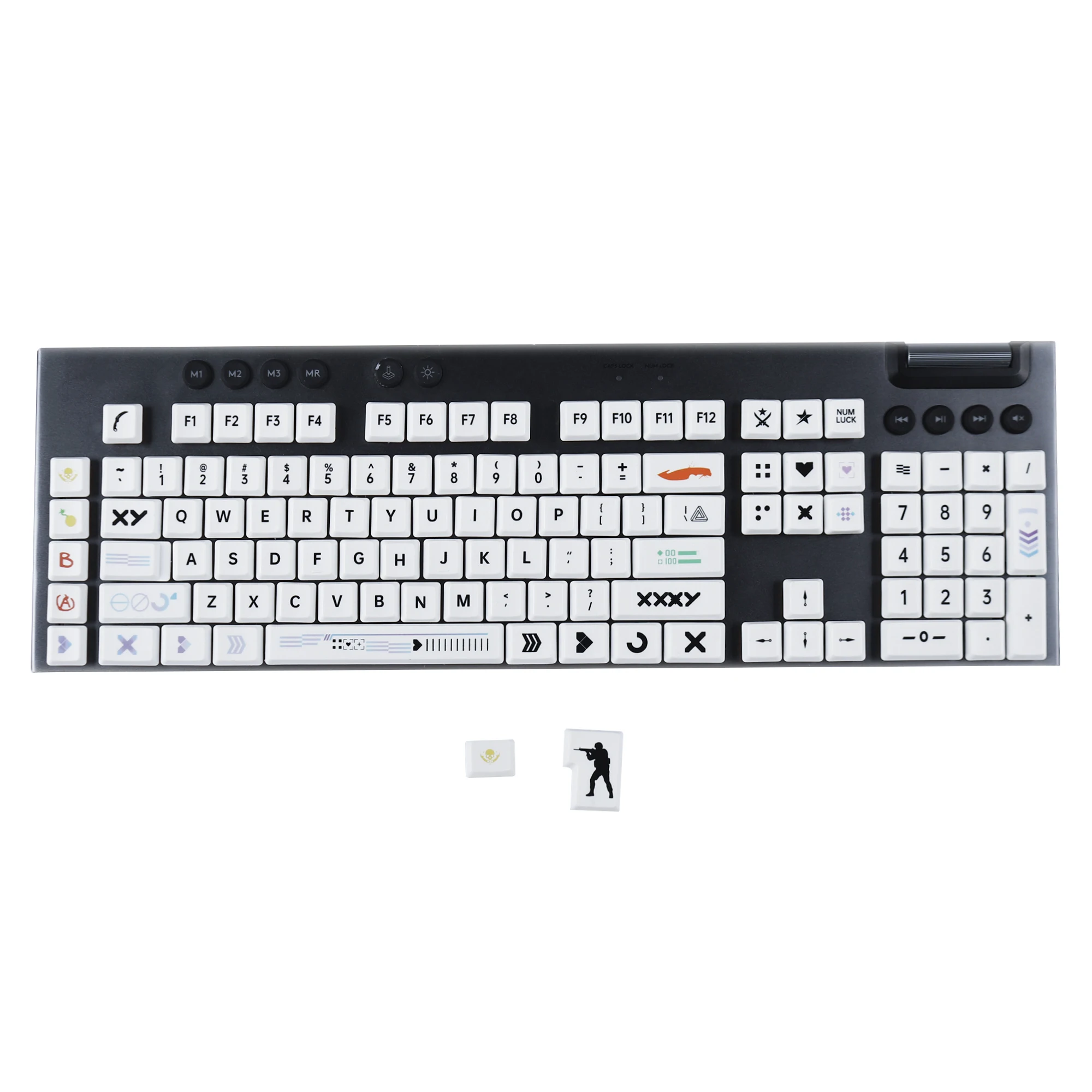 Teclas de Material PBT de química Fearless Strike, color blanco sólido, compatibles con teclado Logitech G813 G815 G913 G915 G913 tkl G915 - imagen 2