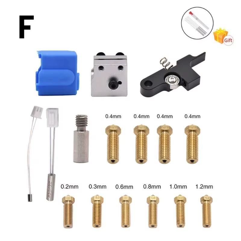 R53C Calidad Printer Extruser Conjunto bloques calentamiento Durable Termistor calentador manga silicona - imagen 5