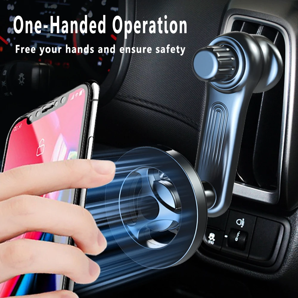 Soporte magnético para teléfono Compatible con MagSafe Car Mount para iPhone 12 13 14 Samsung, Clip magnético para ventilación de aire de coche, montaje para teléfono móvil - imagen 3