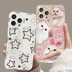 Funda Xiaomi POCO y Mi de silicona transparente con gato rosa
