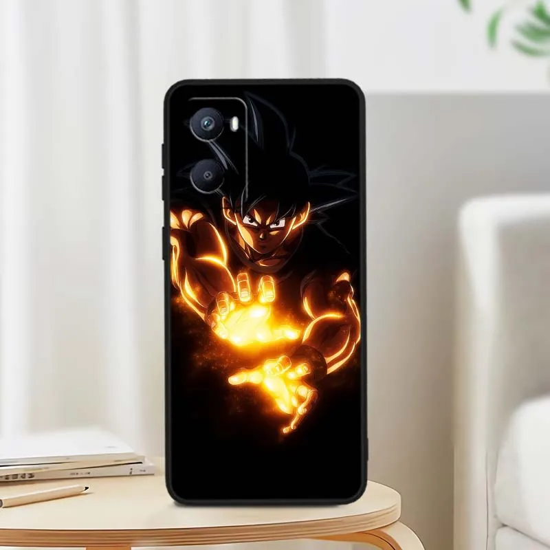 Dibujos animados japoneses d-dragon Ball para OPPO A98 A96 A94 A93 A78 A77 A76 A74 A73 A72 A57 A55 A53 5G funda de teléfono negra - imagen 3