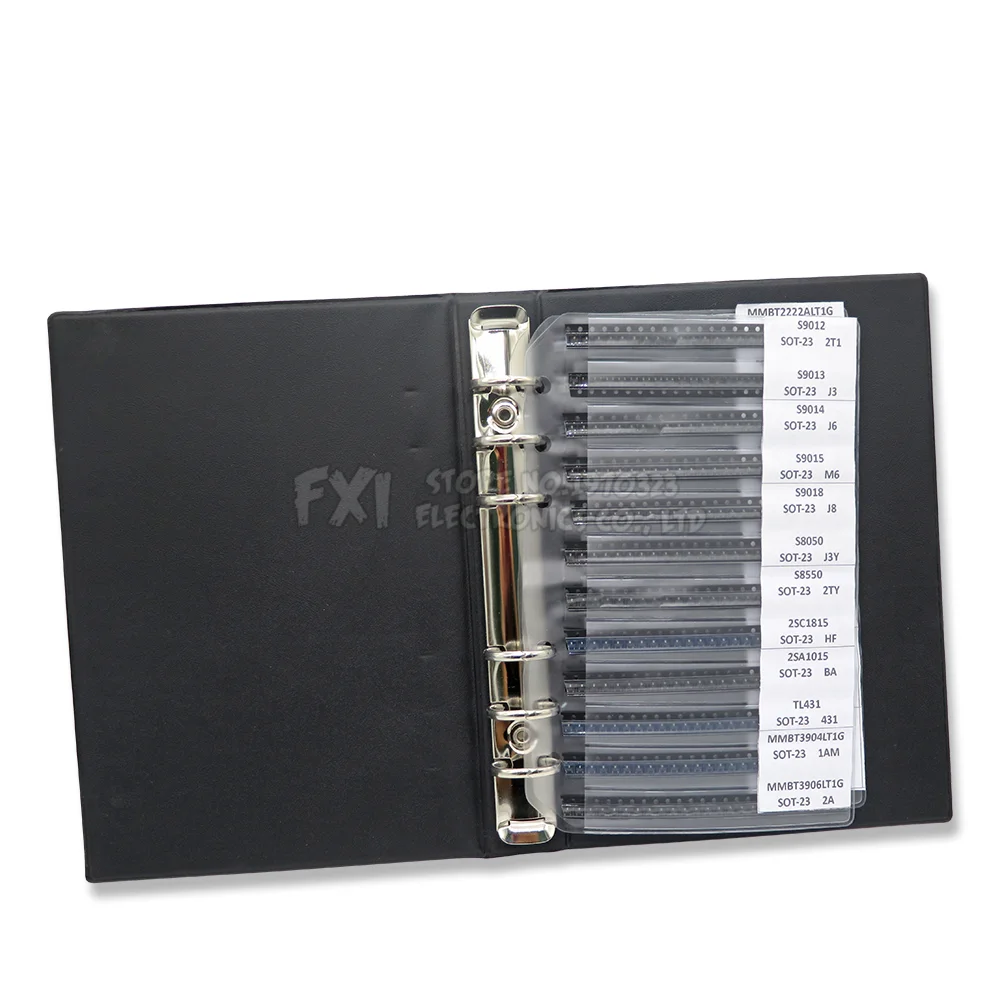 Kit de triodo de Transistor SMD SOT23 ibuw, Chip de libro de muestra, libro de triodo, surtido común, SOT23, S8050, S8550, S9012, TL431, BC847, MMBT2222 - imagen 5
