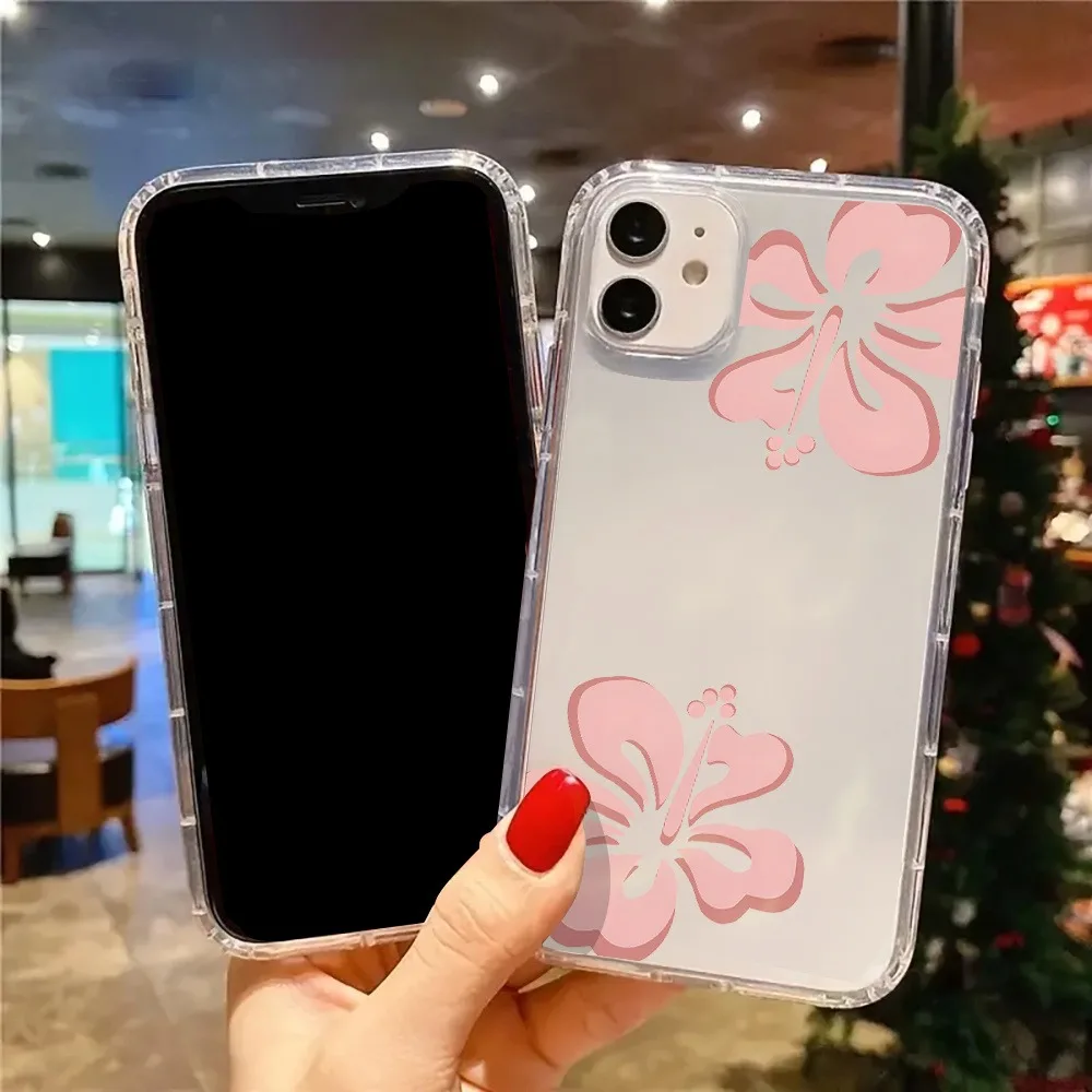 Funda de teléfono transparente estética minimalista con flor rosa adecuada para iPhone 17 16 11 12 13 14 15 Pro Max Plus XR XS X 7 8 - imagen 5
