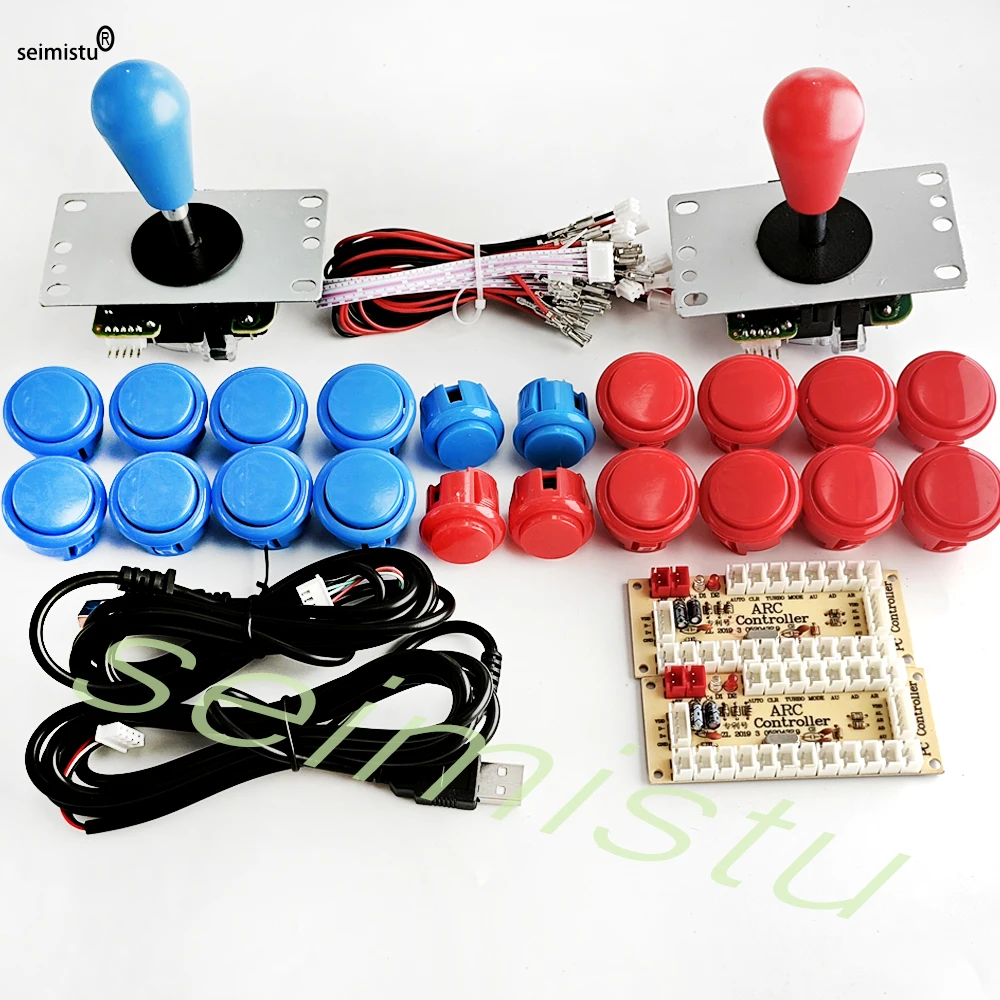 Kit de retardo cero Arcade de 2 jugadores, codificador USB para PC Raspberry Pi SANWA, Joystick de botón, gabinete Arcade USB Mando - imagen 2