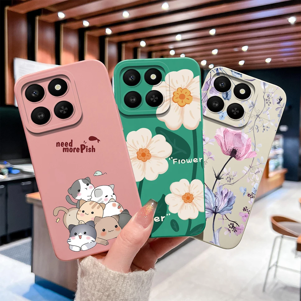 Para Honor X7d X9d X70 5G funda de teléfono flores de moda silicona líquida suave carcasa a prueba de golpes de alta calidad para Honor X 7D contraportada - imagen 3