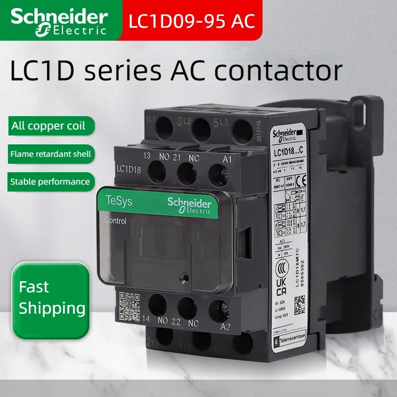 Contactor de CA Schneider Electric LC1D09 D12 D18 D25 D32 D38 D40 D50 D65 D80 D95 trifásico AC 24V 48V 110V 220V 380V - imagen 2