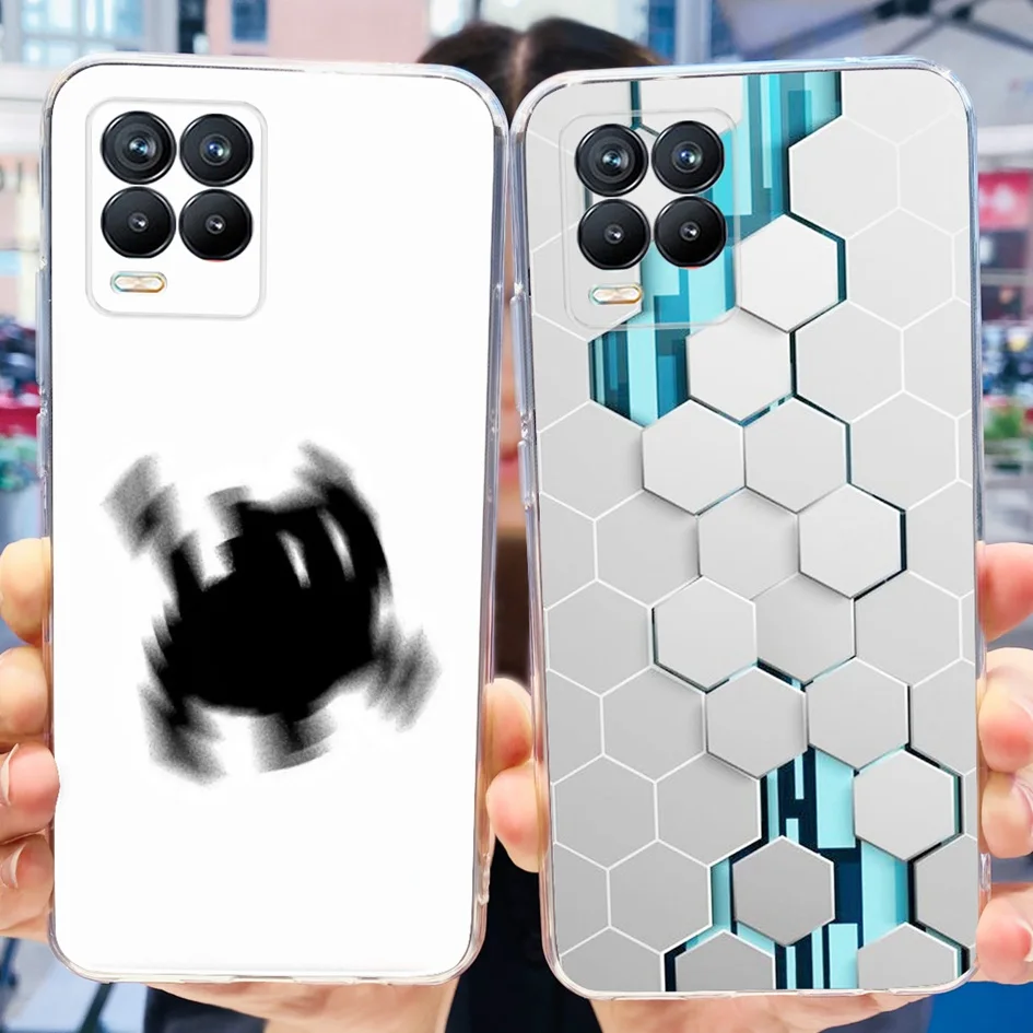 Para Realme 8 Pro Funda moda flor amor corazón suave silicona transparente Funda para Realme 8 5G RMX3241 Funda en Realme8 RMX3085 Coque - imagen 2