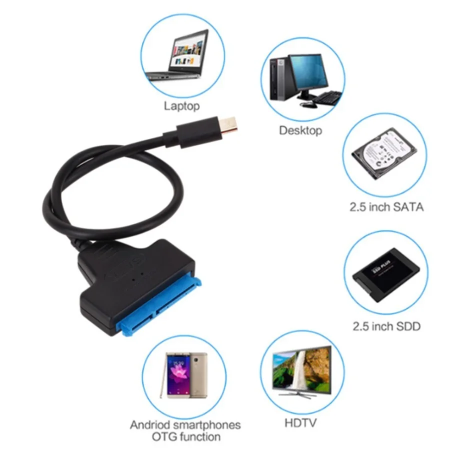 PzzPss alta calidad SATA a USB 3,1 línea de unidad fácil línea de disco duro de escritorio disco duro portátil leer datos Universal de alta velocidad - imagen 2
