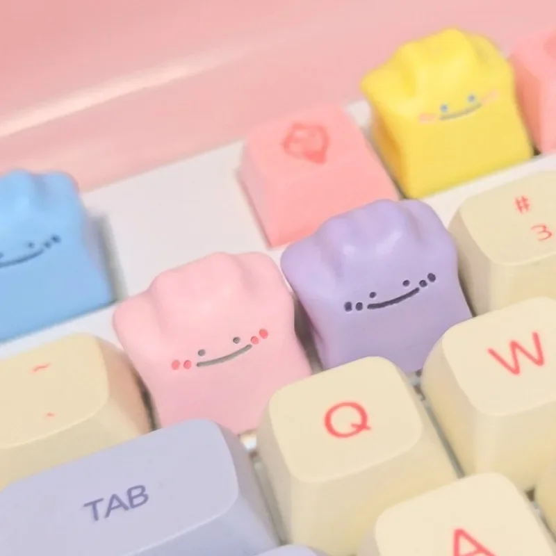 Teclas de Pokémon de Anime, teclas de resina, teclas de dibujos animados personalizadas hechas a mano, accesorios para teclado mecánico, regalos de vacaciones