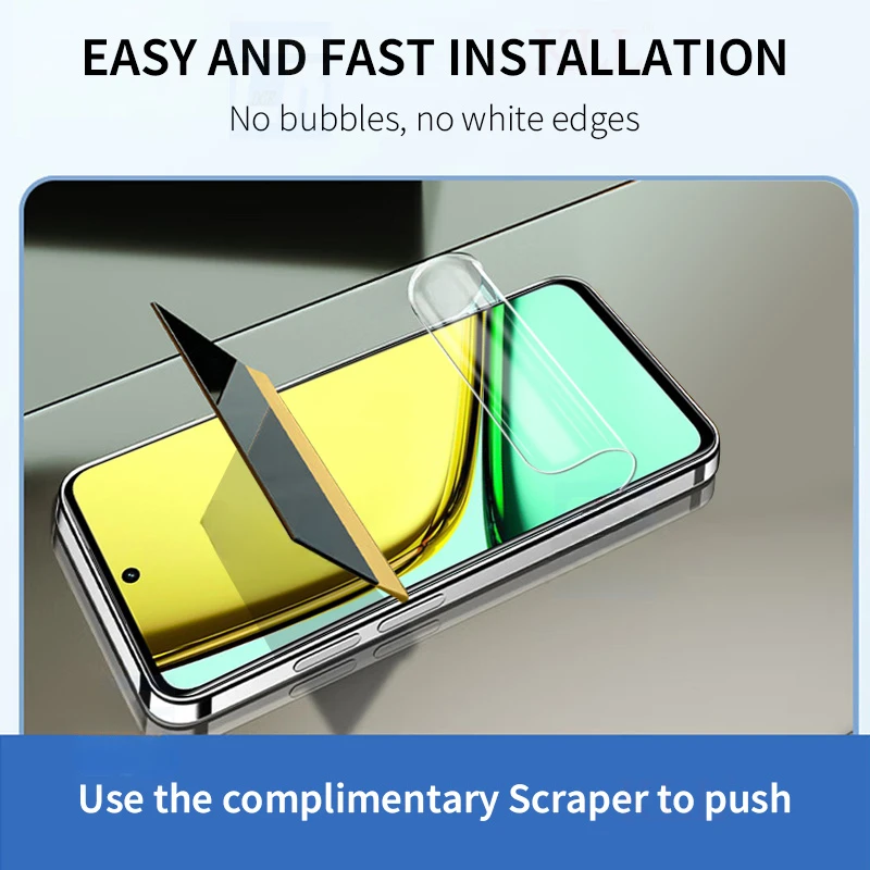 2-4 Uds HD película de hidrogel para Realme 12 Lite Note 60 50 protectores de pantalla para Realme GT5 GT3 GT2 Pro C35 C33 C31 C30 C25y C25s C21 - imagen 5