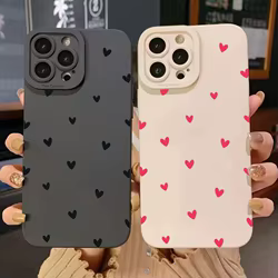 Xiaomi Mi 14 Funda Silicona Negra Corazón Amor Antigolpes
