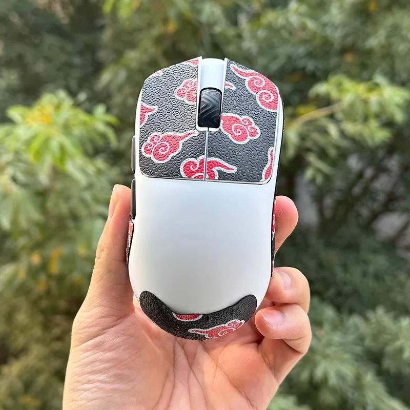 1 Juego de pegatinas antideslizantes ultrafraglide para ratón SCYROX V6, cinta antisudor antideslizante, textura de lagarto de copo de nieve ultrafino de 0,25mm - imagen 4