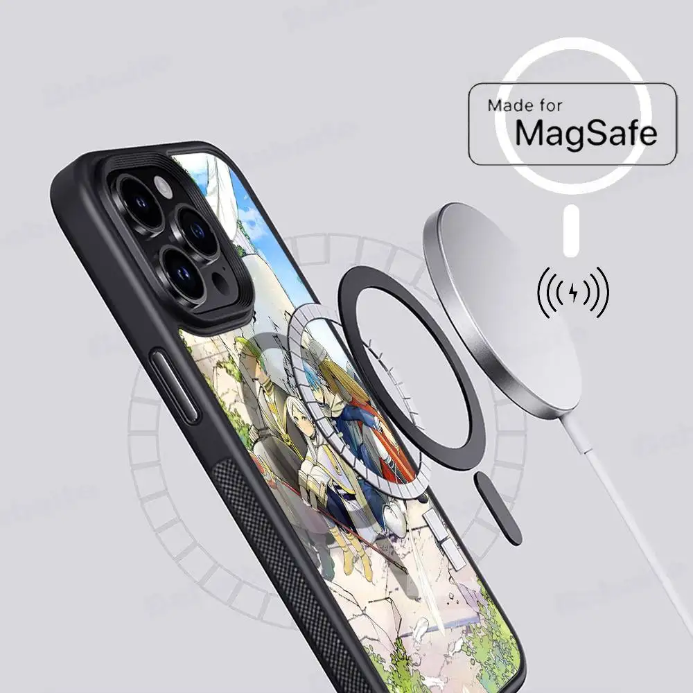 Funda magnética para teléfono Anime Frieren Beyond Journey's End para iPhone16 14 13 12 15 Pro Max para cubierta de carga inalámbrica Magsafe - imagen 5