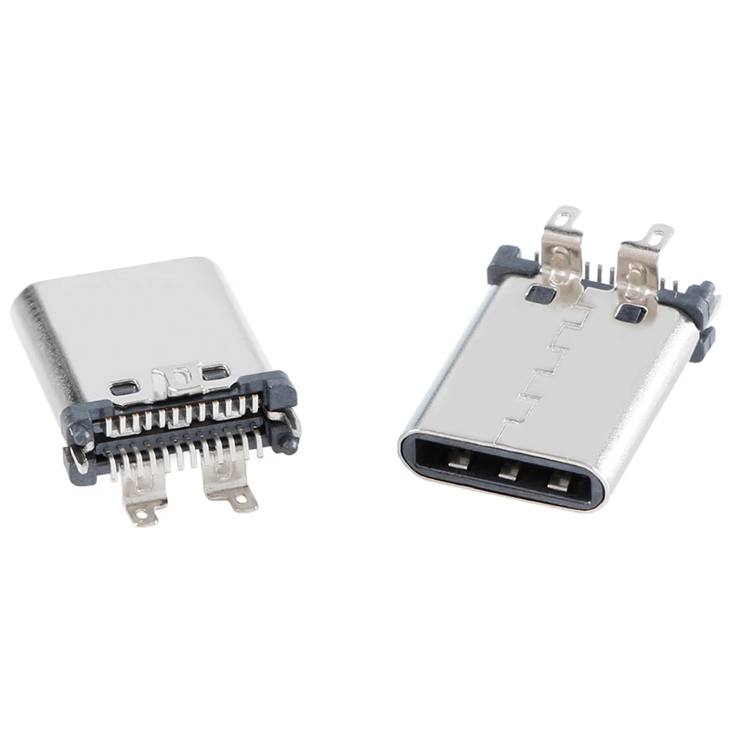 10 uds/5 uds tipo C USB 3,1 24 pines adaptador de conector macho SMD SMT hembra tipo C enchufes de carga Cable de datos reparación de accesorios - imagen 5