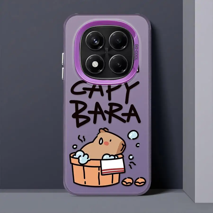 Funda trasera de teléfono para Xiaomi Redmi Note 10s 11s 13 12 11 9s 12s 10Lite 14 Pro Plus lindo capibara de dibujos animados - imagen 2