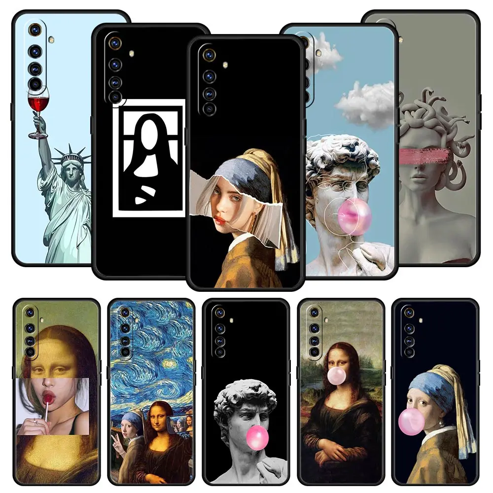 Funda de teléfono con estética artística, carcasa para Realme, 12, 11, 10, 9, 8, 5G, 7, 6, GT5, GT3, GT2 Pro, C21, C11, C25, C35, GT Neo 2, 3, 3T, 5