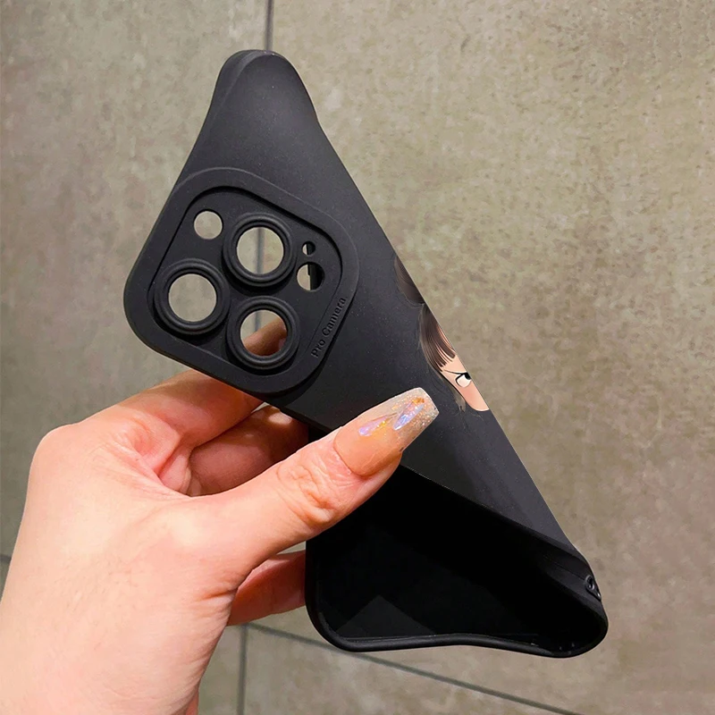 Funda de teléfono con estampado minimalista de una chica tranquila para Xiaomi Poco F7 Pro 5G F6 F5 X6 X5 X3 X7 M6 F7 funda de silicona suave a prueba de golpes - imagen 5