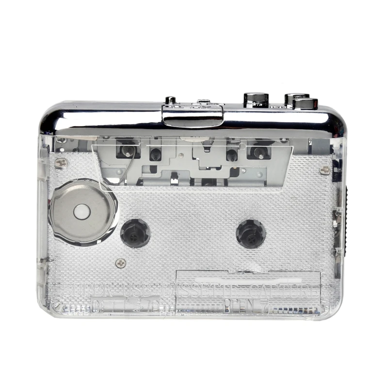 Reproductor de Cassette portátil, grabadora de cinta a Mp3, totalmente transparente para carcasa, puerto USB/tipo C, cinta de formato MP3 Pl - imagen 2