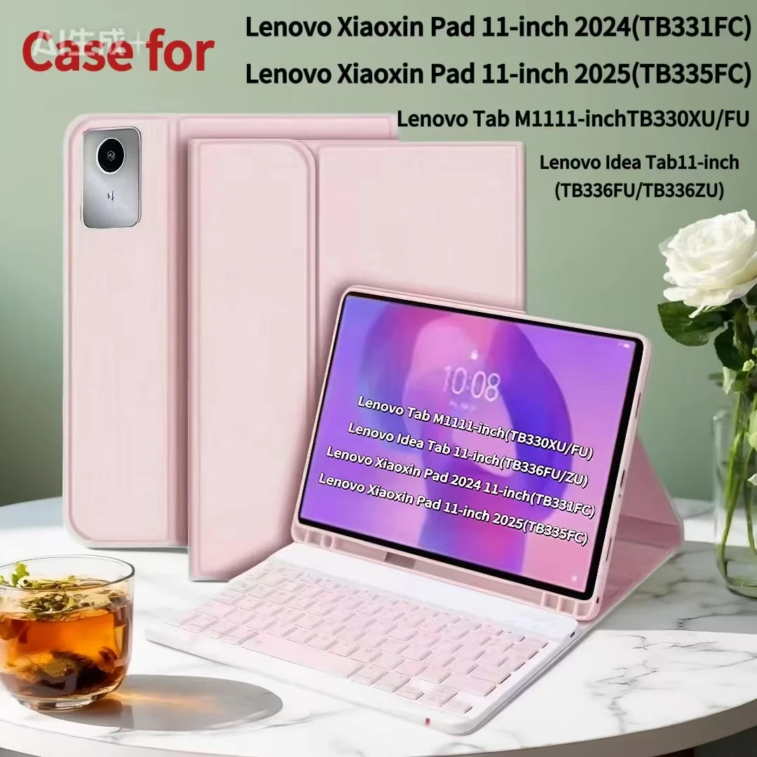 Funda para Xiaoxin Pad 11 en 2025/2024, para Lenovo Idea de 11 pulgadas, funda para teclado Bluetooth para Lenovo Tab M11, funda con soporte inteligente de 11 pulgadas - imagen 2