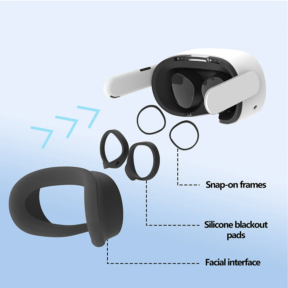 Kit de protección de lentes VR, espaciador de montura de gafas VR, montura espaciadora de lentes, montura y espaciador para gafas de realidad virtual Meta Quest 3 - imagen 3