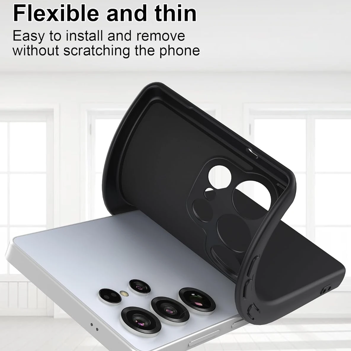 Funda Flexible de silicona líquida TPU para Samsung Galaxy S25 Ultra S24 FE S23 Plus, funda protectora, Coque Capa - imagen 4