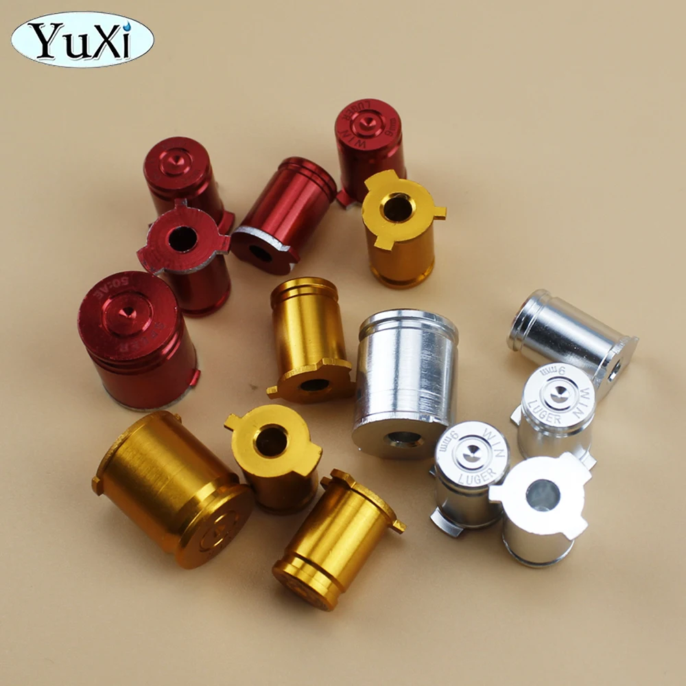 1 Juego de botones de controlador para Xbox 360, aleación de aluminio, Metal, ABXY, tapa de botón tipo bala, accesorios de repuesto para mando - imagen 4