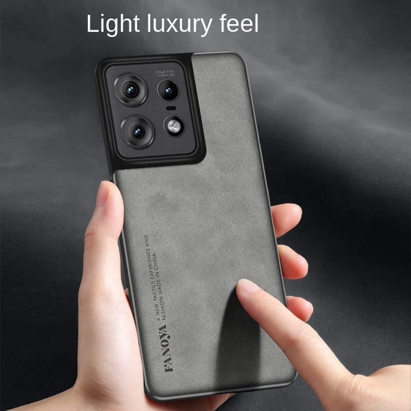 Funda de piel sintética suave para Motorola Edge 50 Pro, carcasa trasera protectora magnética para Moto edge 50Pro, carcasa completa para teléfono - imagen 4