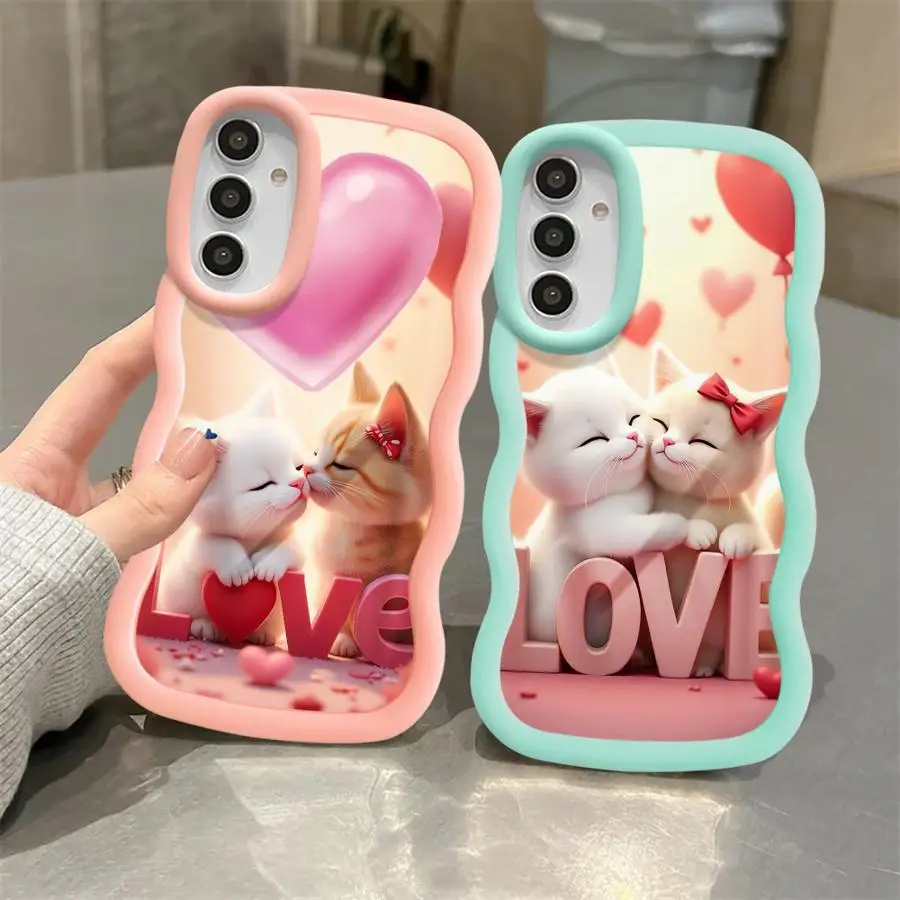 Funda para Samsung Galaxy A11 A33 A35 A14 A15 A36 A26 A34 A12 A16 A21s A13 funda de teléfono suave dulce gato - imagen 5