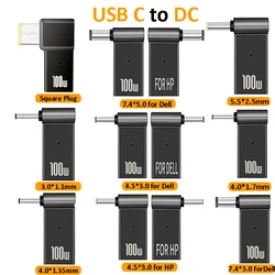 Adaptador USB-C a DC 100W para Portátiles HP Asus Dell Lenovo