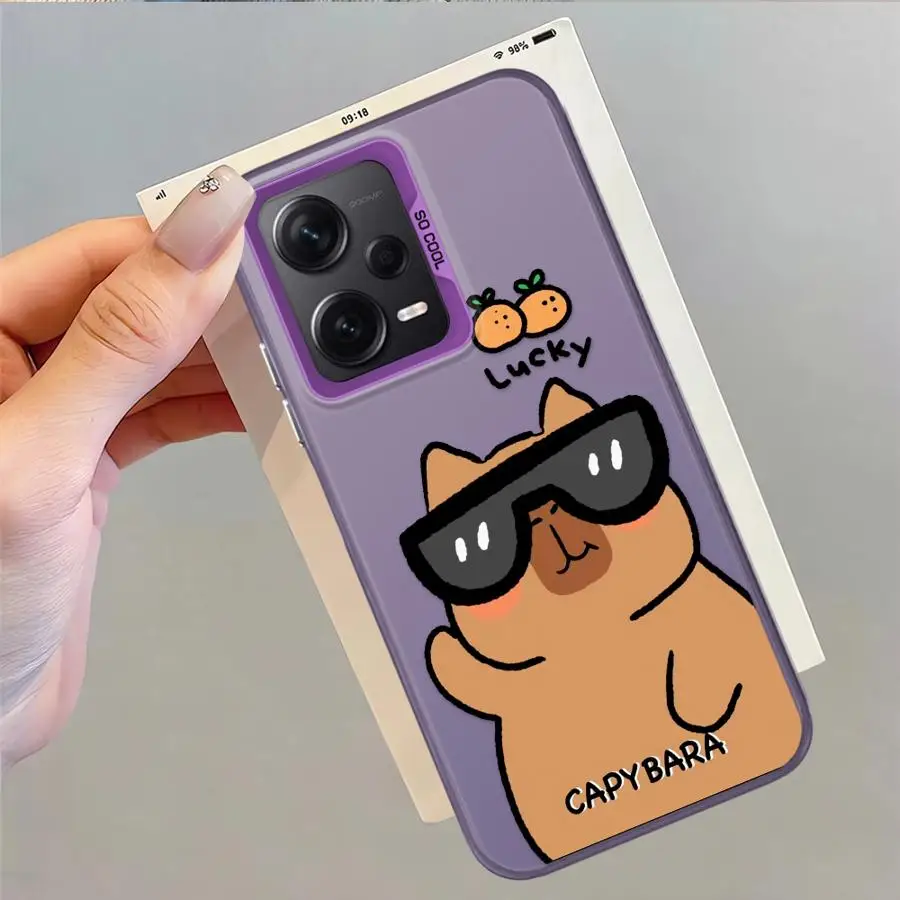 Funda para Xiaomi Mi 13T 12T Pro 11 Lite funda trasera para teléfono capibara dibujos animados lindo - imagen 5