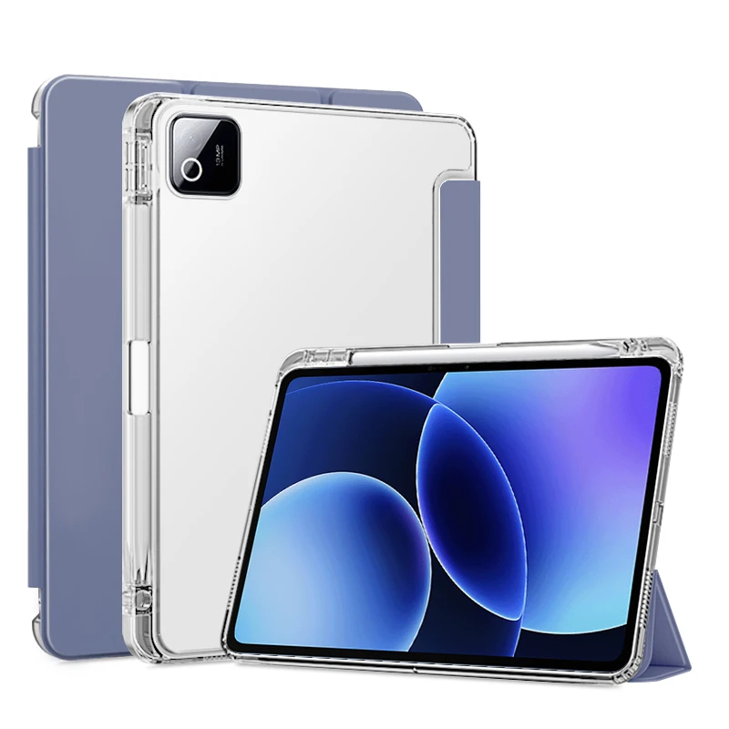Para Xiaomi Pad 8 Funda con portalápices soporte plegable TPU trasero para Xiaomi MiPad 8 Mi Pad 8 11,2 pulgadas 2025 Funda Capa Funda