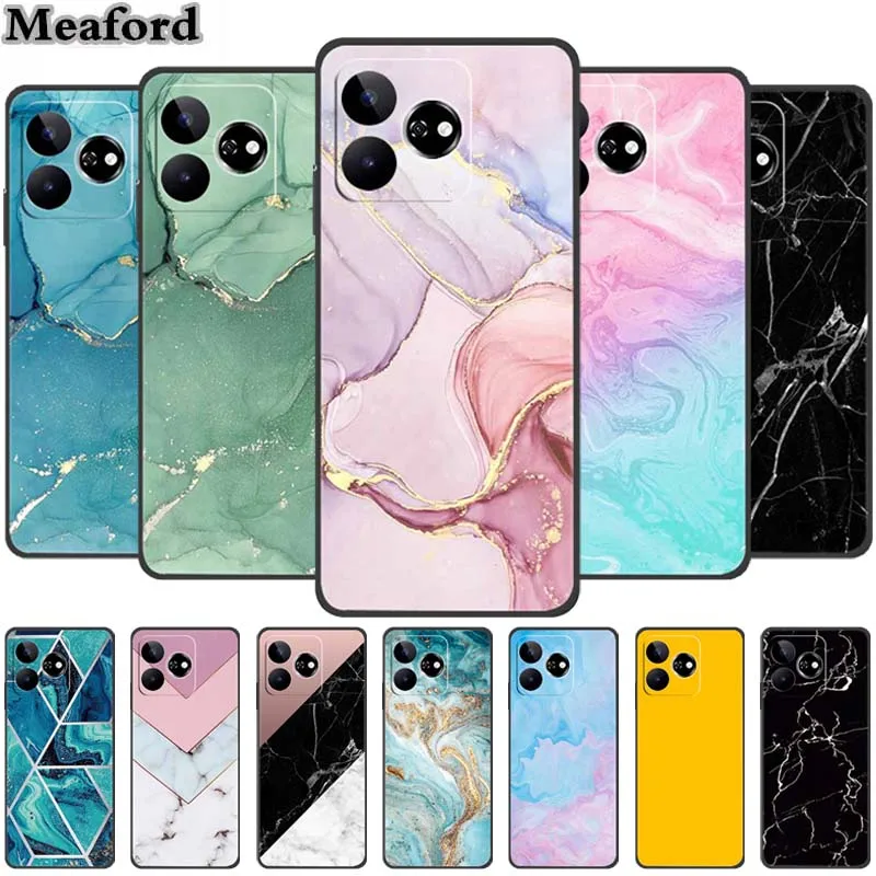 Funda de silicona suave para ZTE Blade V60, carcasa trasera de TPU de mármol de 6,72 pulgadas, Protector para ZTE Axon 60 4G, bonita Mica pintada, etui